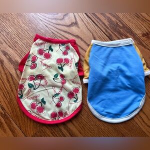 Set of two pet Dog Shirts cherry bear s small